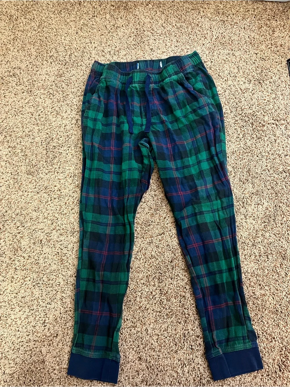 Green & Navy Plaid pajama  Pants